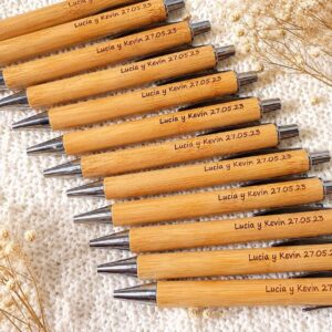 Bolígrafos de bambú personalizados