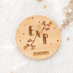 Posavasos de bambú personalizado