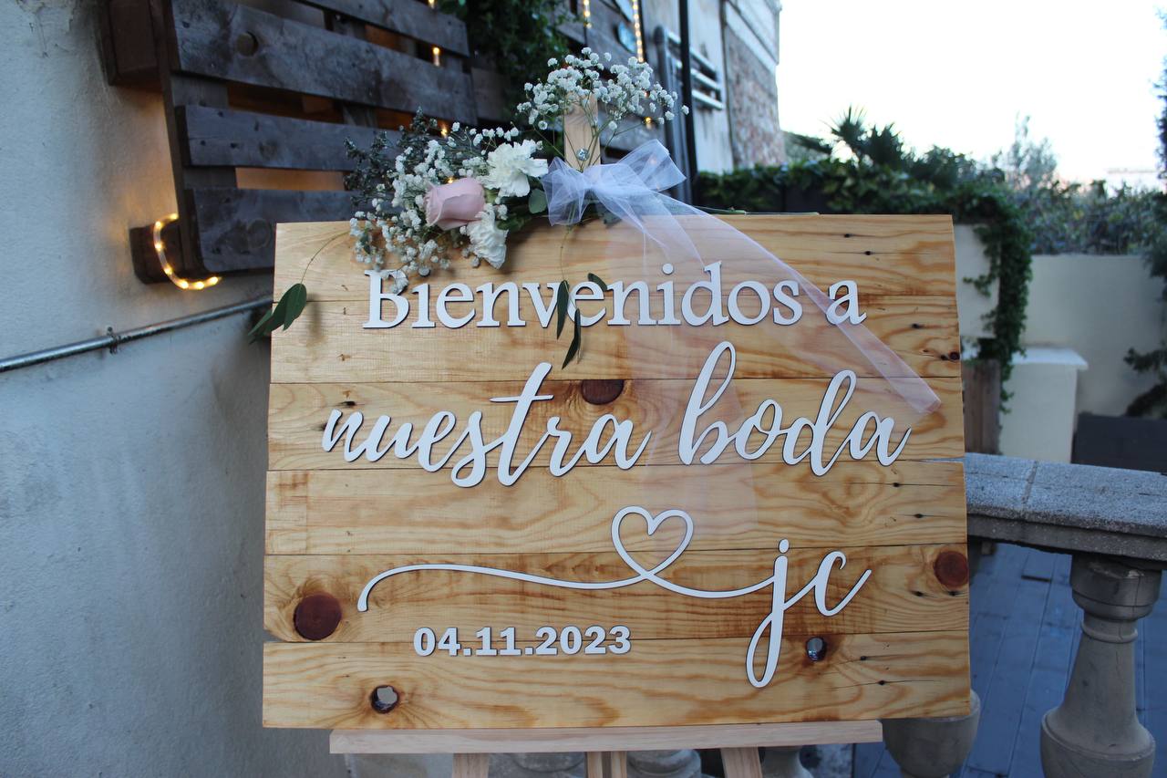 Señal De Bienvenida Para Jardín , Corona De Flor... – Grandado