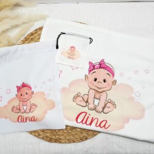 Pack toalla + bolsa muda + bolsa chupete