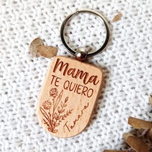 Llavero madera mamá