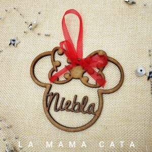 Adorno minnie mdf o blanca