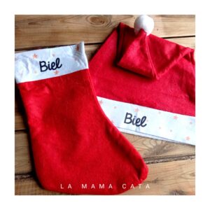 Gorro y bota Papa Noel