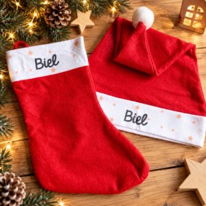 Gorro y bota Papá Noel
