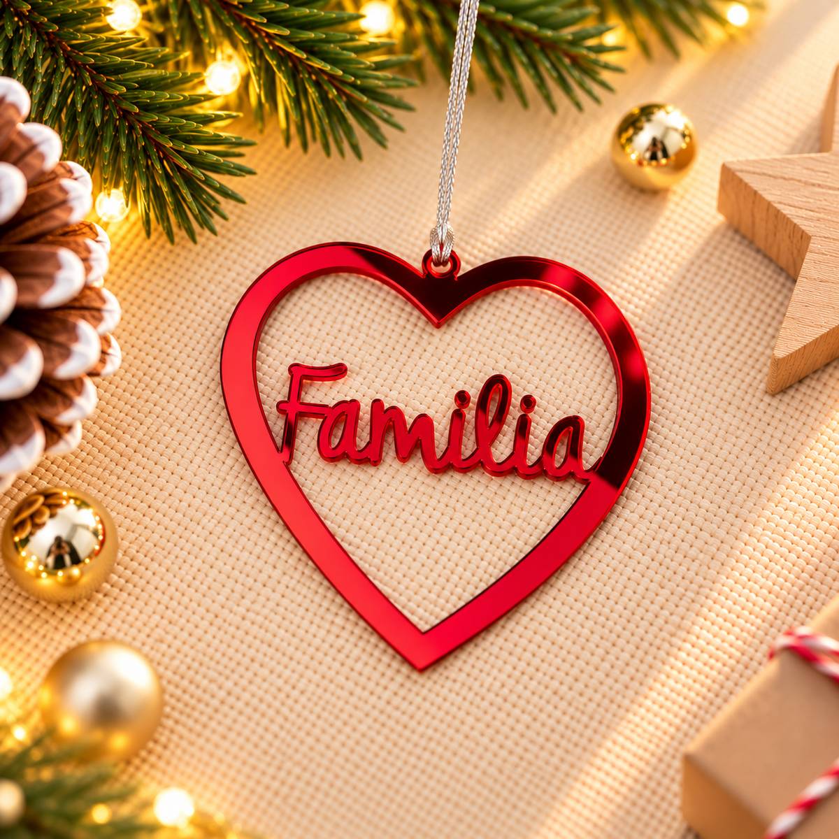Adorno navidad corazón - Imagen 2