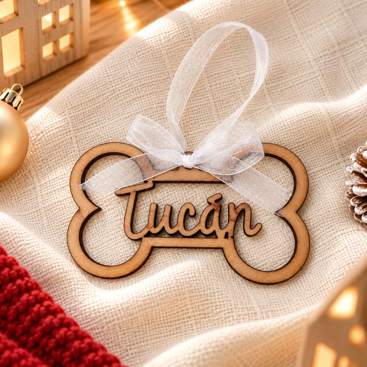 Adorno Navidad Huesito personalizado