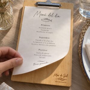 Porta menú para restaurante personalizado